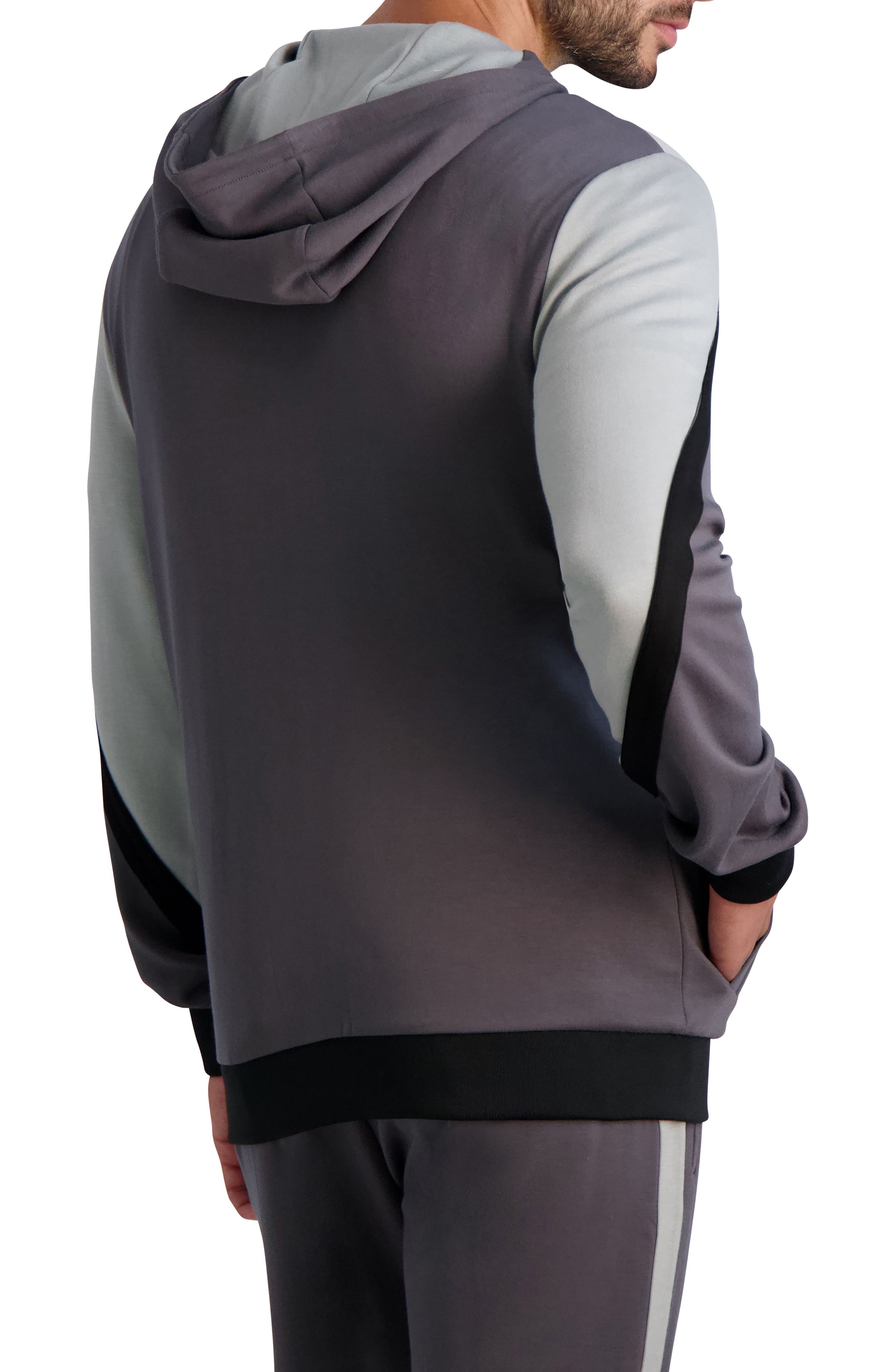 KARL LAGERFELD PARIS Kidult Colorblock Zip Hoodie (Men) | Nordstromrack
