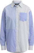 Lauren Ralph Lauren Mixed Stripe Cotton Button-Up Shirt