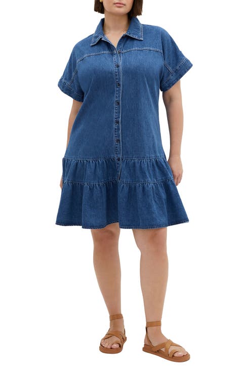 Layla Denim Shirtdress (Plus)