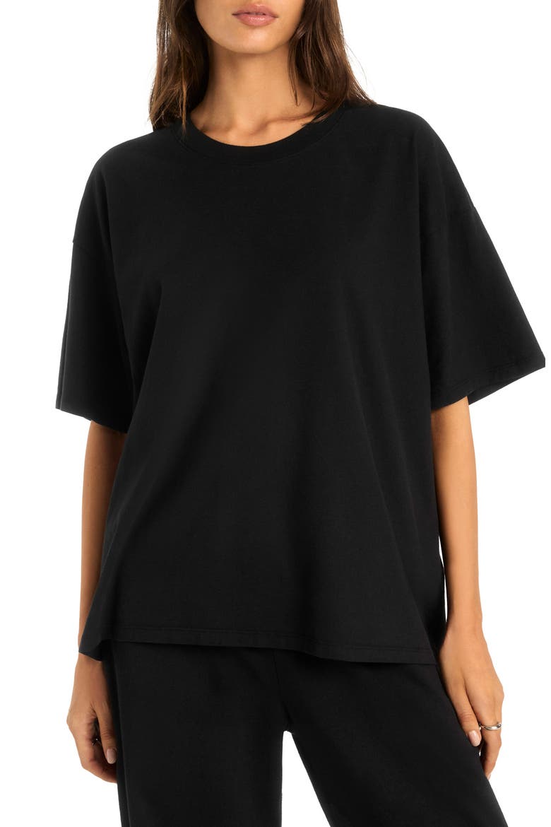 Coast Oversize Boyfriend T-Shirt, Main, color, BLACK