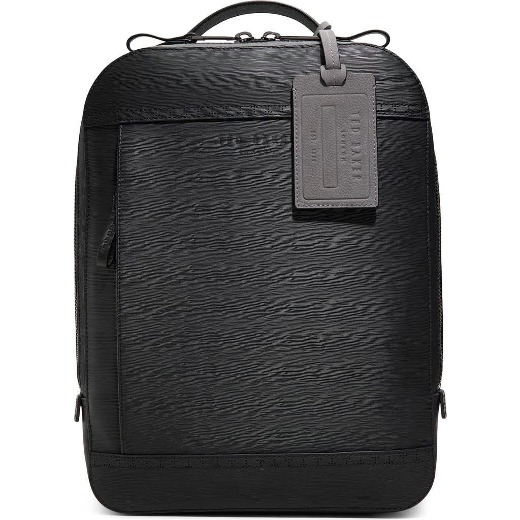 Shop Ted Baker London Carlisle Leather Backpack In Black