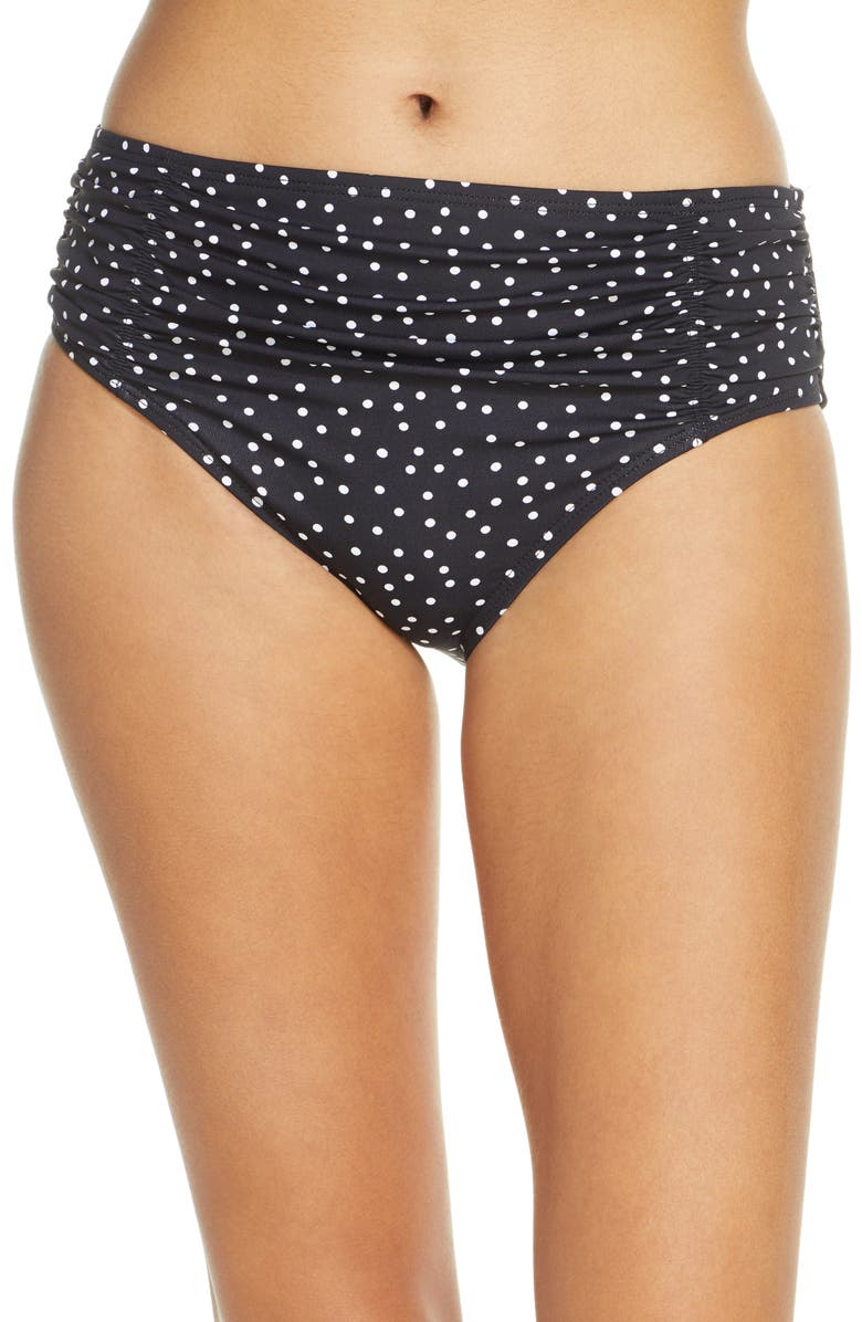 Tommy Bahama Sea Swell Shirred High Waist Swim Bottoms, Main, color, 