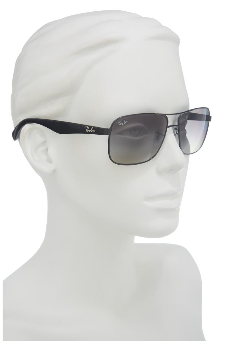 59mm Aviator Sunglasses, Alternate, color, BLACK