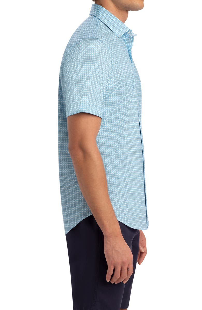 Bugatchi Print Stretch Cotton Button-Up Shirt, Alternate, color, 