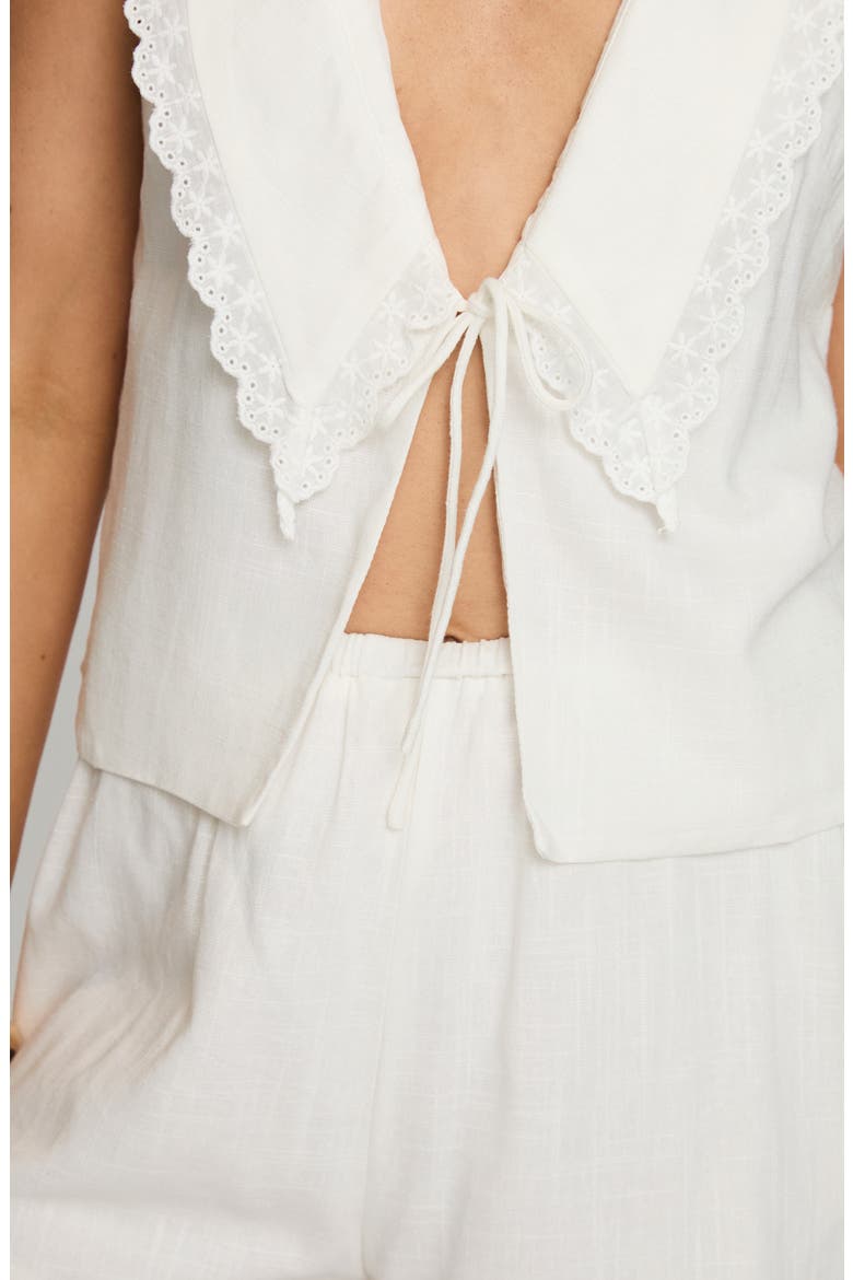 Karuka Eyelet Trim Tank & Shorts Set, Alternate, color, WHITE