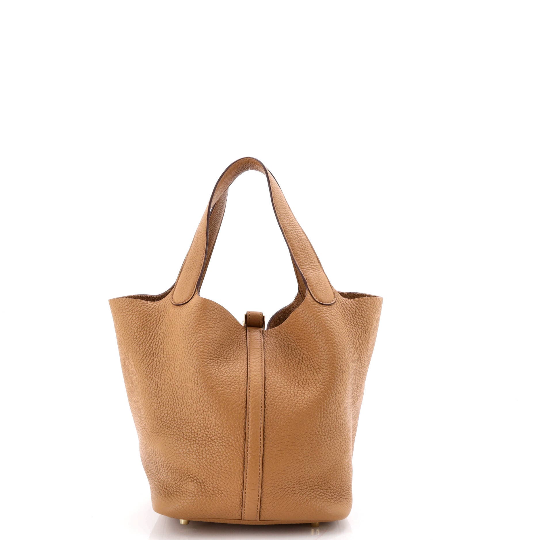 Pre-Owned Hermes Picotin Lock Bag Clemence MM, Alternate, color, Biscuit