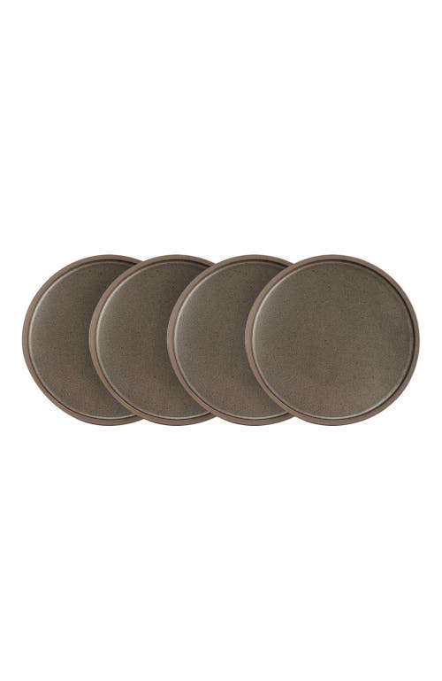 Stone Lain Tina Stoneware 4-piece Dinner Plate In Gray
