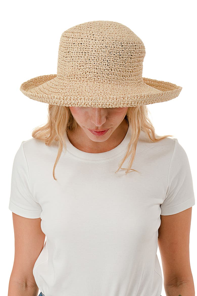 Straw Sun Hat, Alternate, color, NATURAL