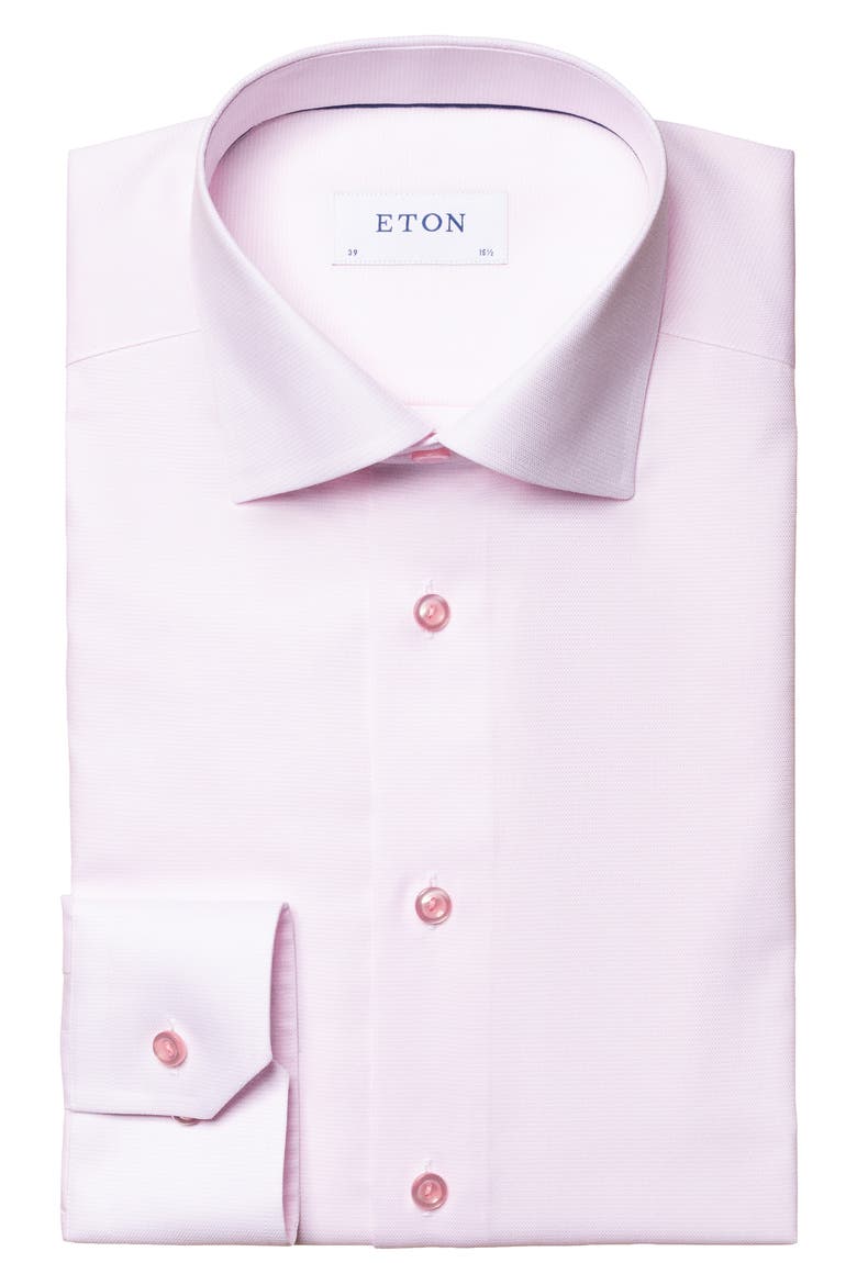 Contemporary Fit Textured Solid Shirt, Alternate, color, PINK/RED