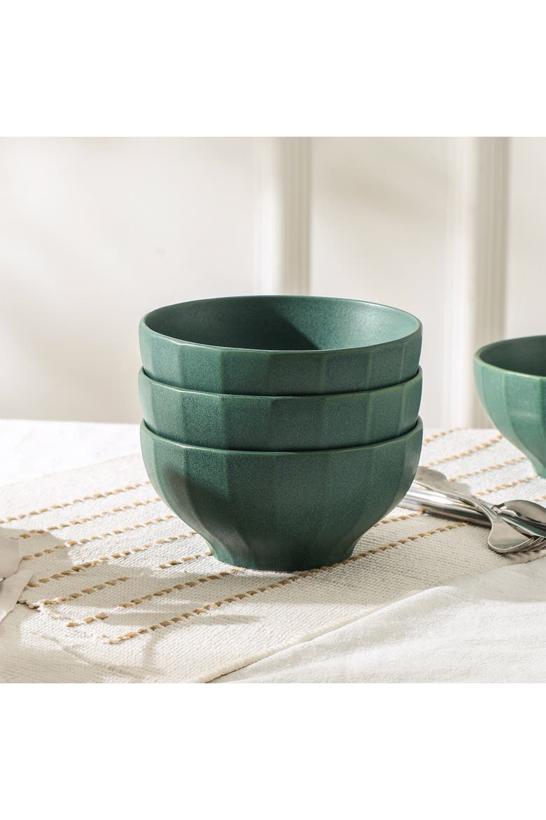 Rio Stoneware 12-Piece Dinnerware Set, Alternate, color, Green