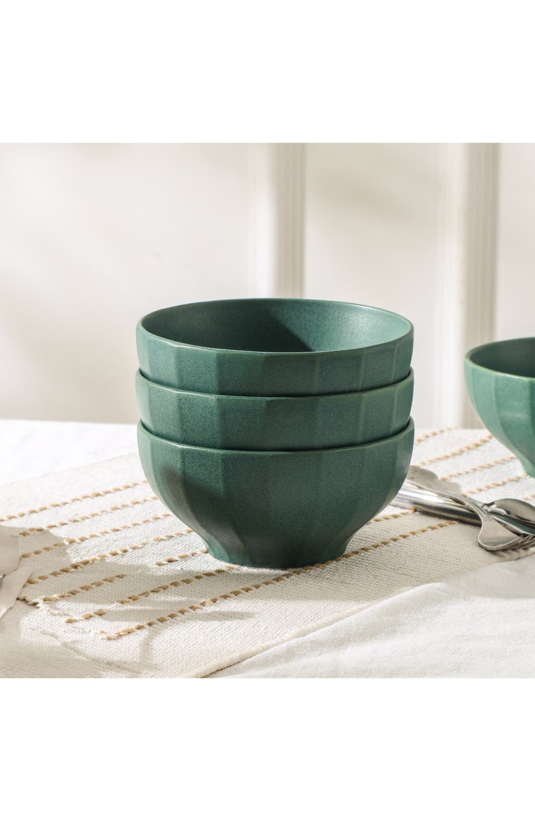 Stone Lain Rio Stoneware 12-Piece Dinnerware Set, Alternate, color, Green