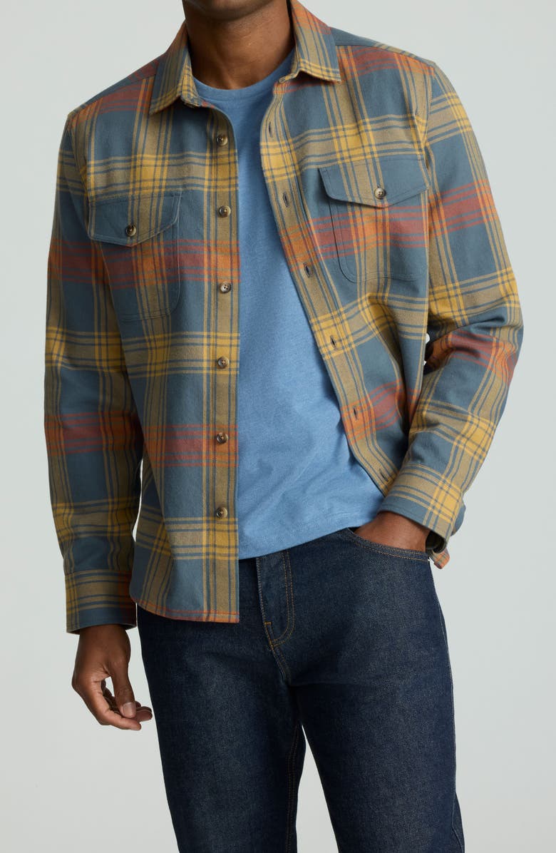 UNTUCKit Coates Plaid Cotton Overshirt, Main, color,