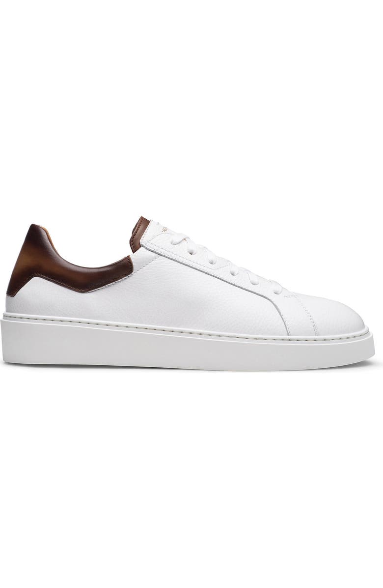 Magnanni Castillio Lo Sneaker, Alternate, color, White / Leno