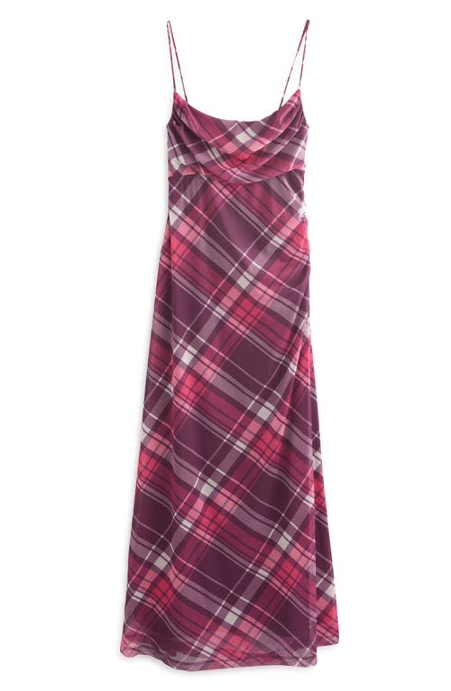Next Check Mesh Maxi Dress