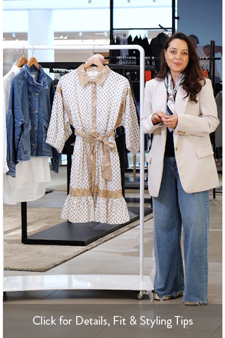 Echo Print Tie Waist Shirtdress video