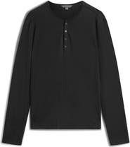 John Varvatos Walden Long Sleeve Cotton Henley