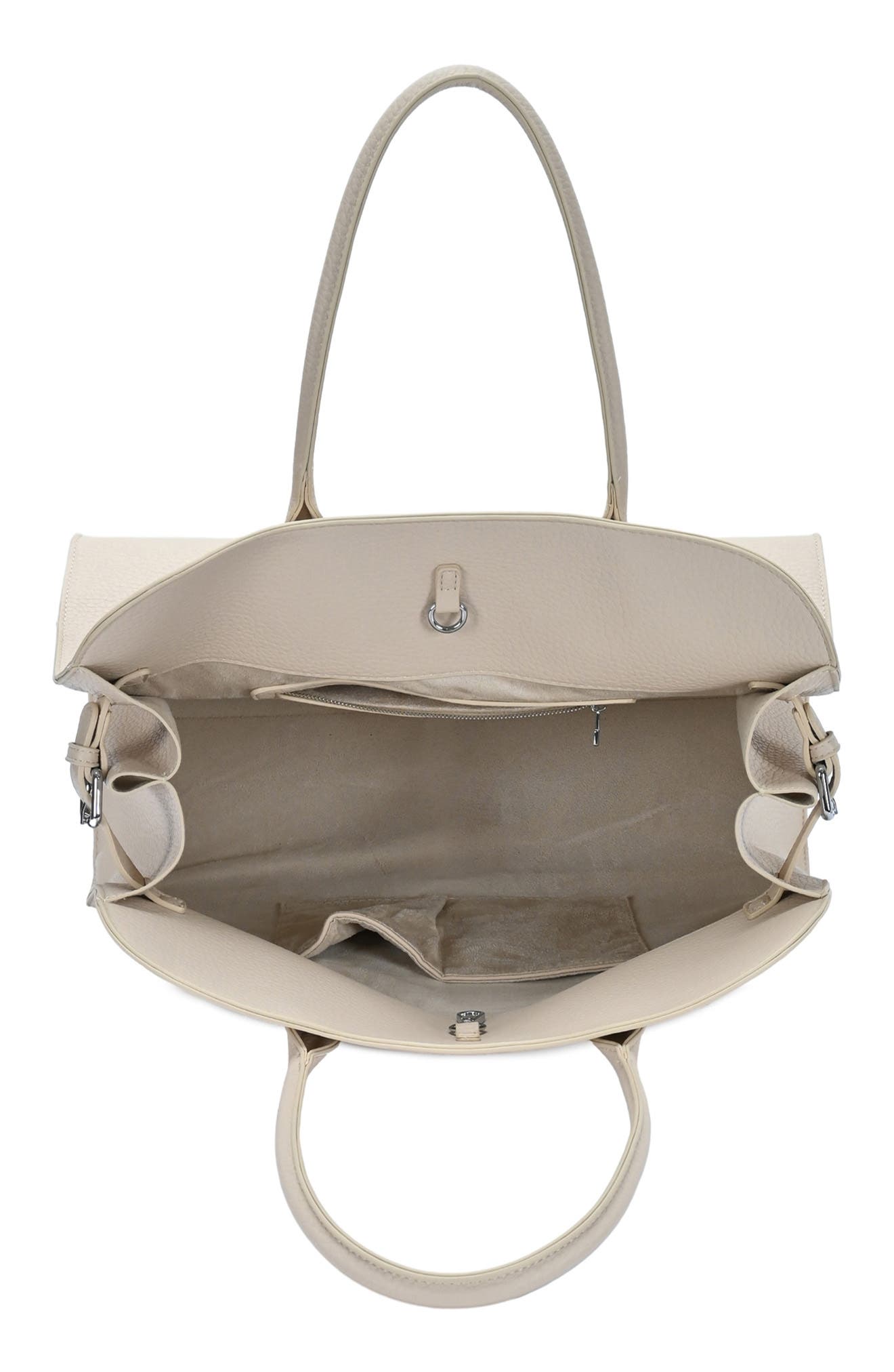 Top Handle Satchel Bag, Alternate, color, BONE