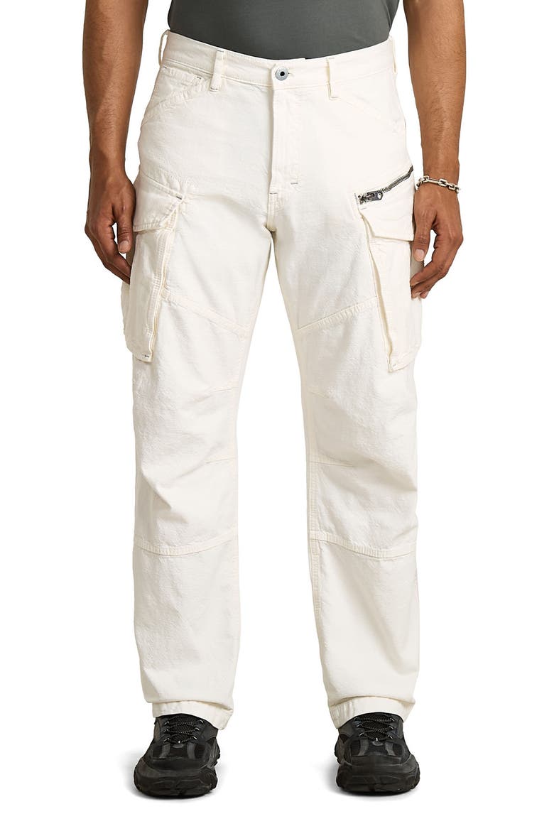 Rovic Zip 3D Loose Cargo Pants, Main, color, ECRU MOM WASHES