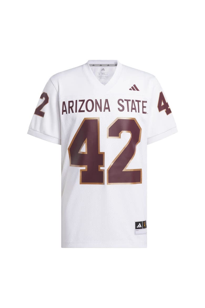 Men's adidas Pat Tillman #42 White Arizona State Sun Devils Away Icon Premier Football Jersey, Alternate, color, White