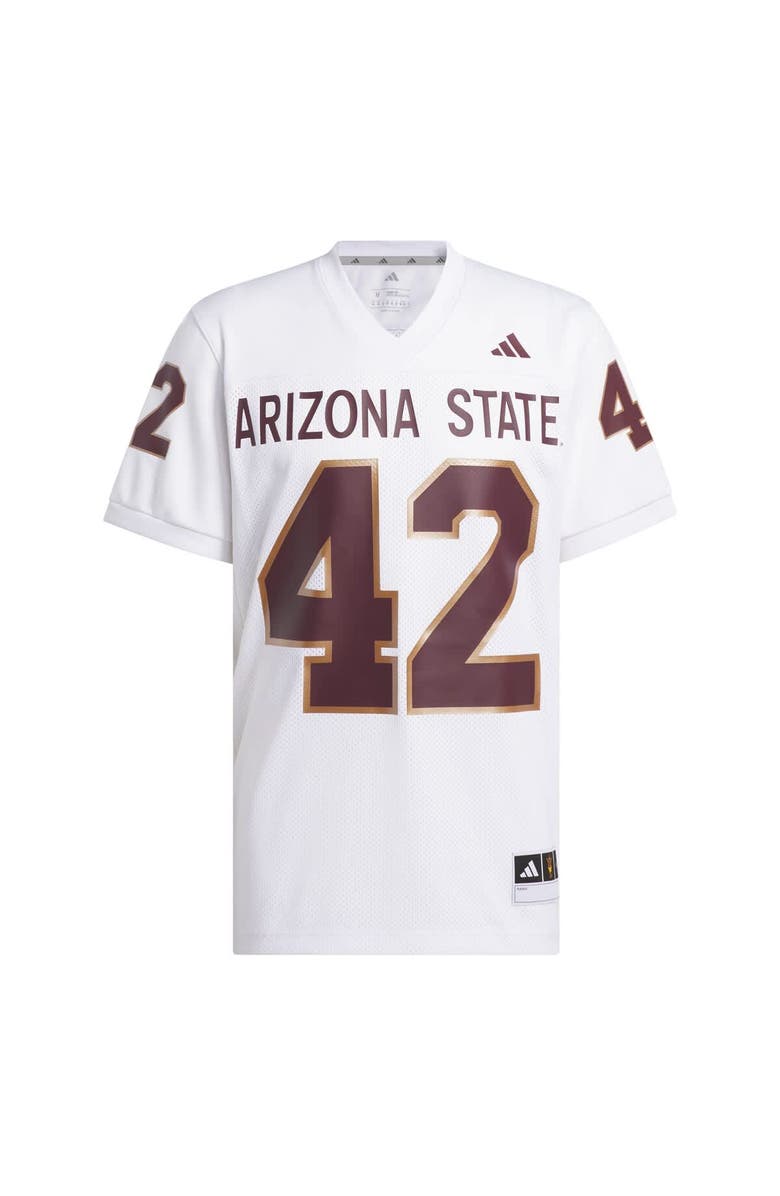adidas Men's adidas Pat Tillman #42 White Arizona State Sun Devils Away Icon Premier Football Jersey, Alternate, color, White