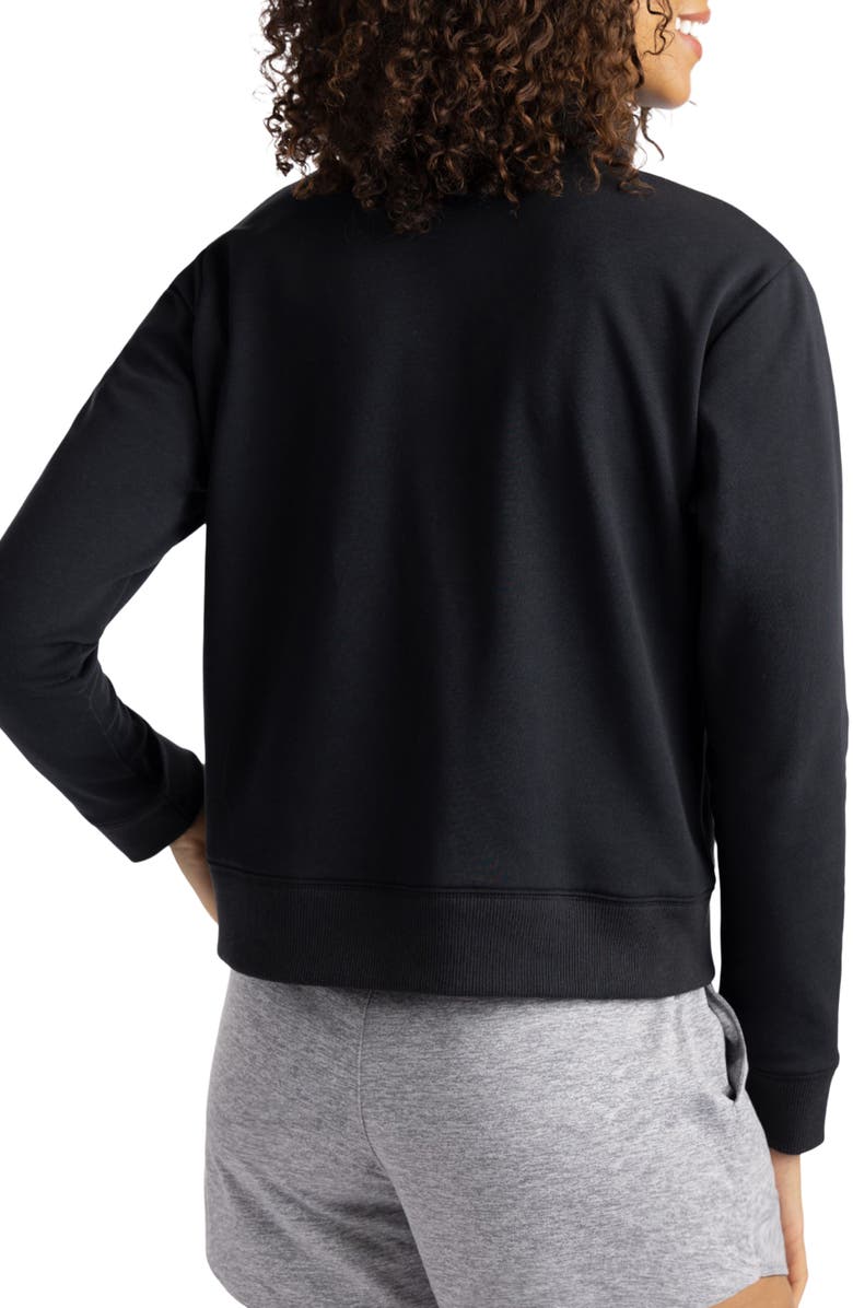 TravisMathew Cloud Half Zip Pullover, Alternate, color, Black