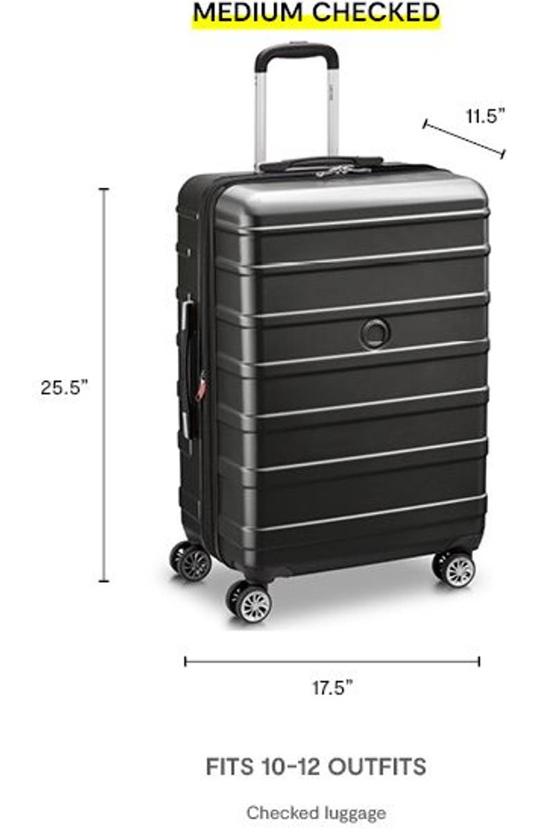 Delsey Paris Margot 3-Piece Hardside Spinner Suitcase Set, Alternate, color, Black