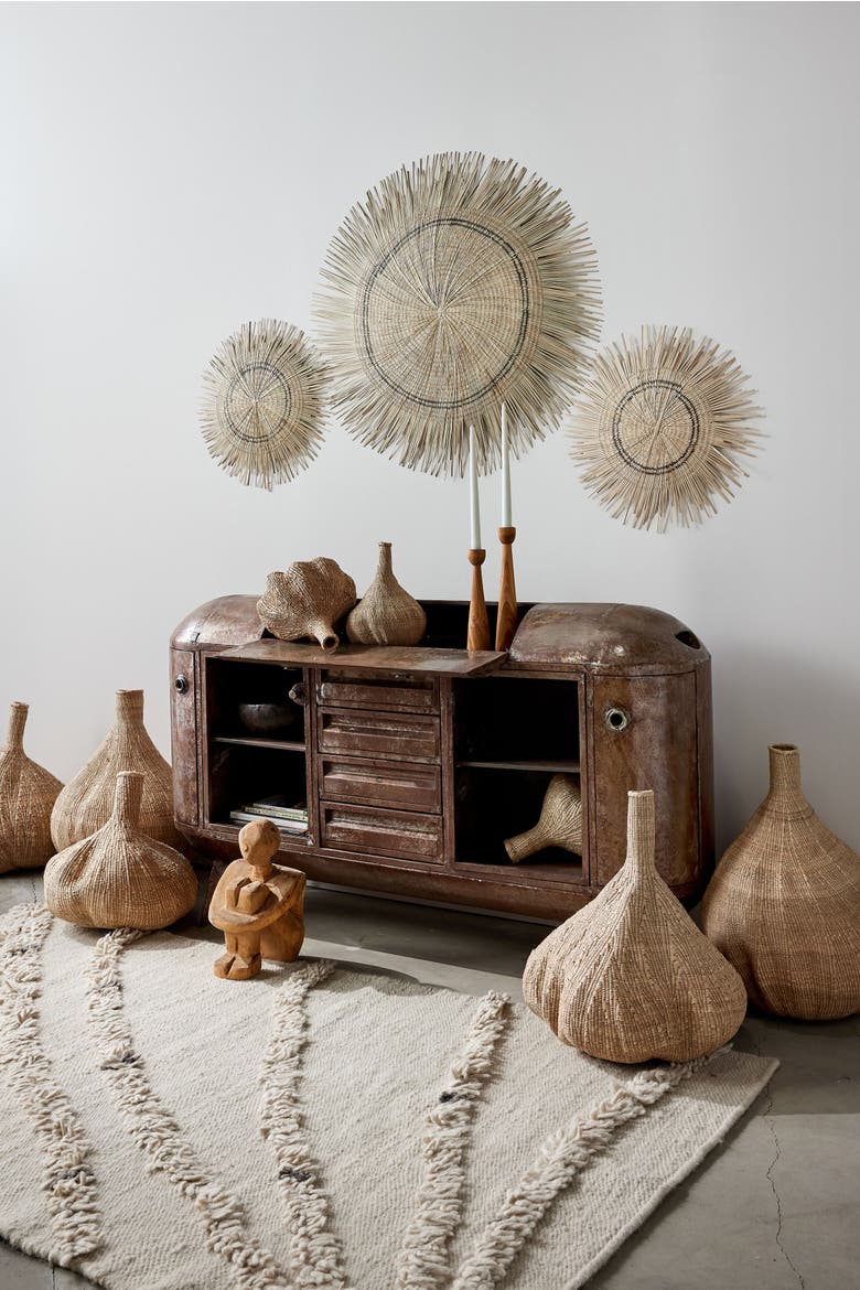 M'Mawa Woven Wall Basket Art, Alternate, color, Natural - Small