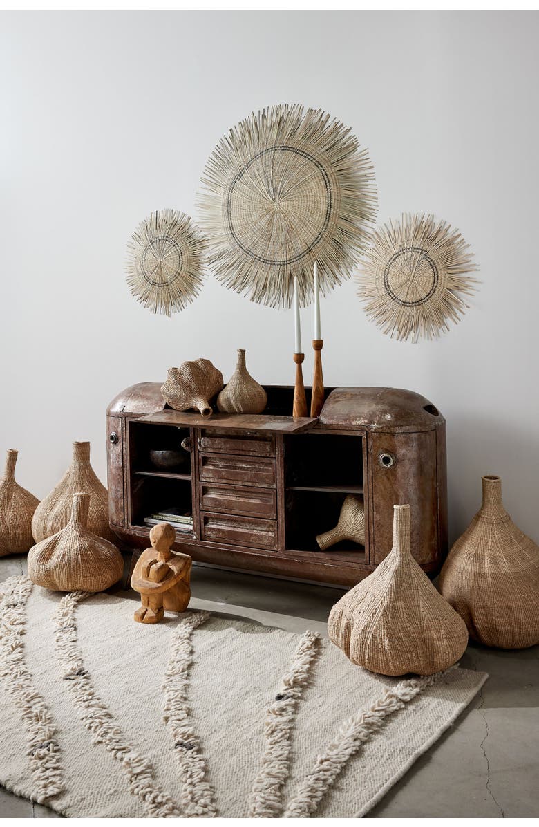 kanju Interiors M'Mawa Woven Wall Basket Art, Alternate, color, Natural - Small