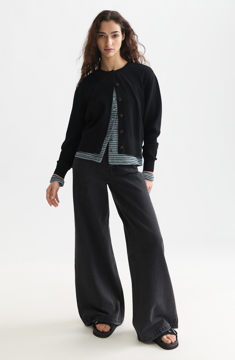 Scotch & Soda Compact Relaxed Fit Button Front Cardigan, Alternate, color,