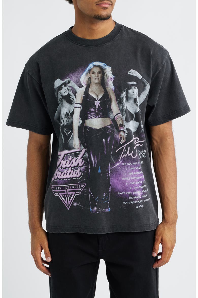 WWE Trish Stratus Graphic T-Shirt, Main, color, WASHED BLACK