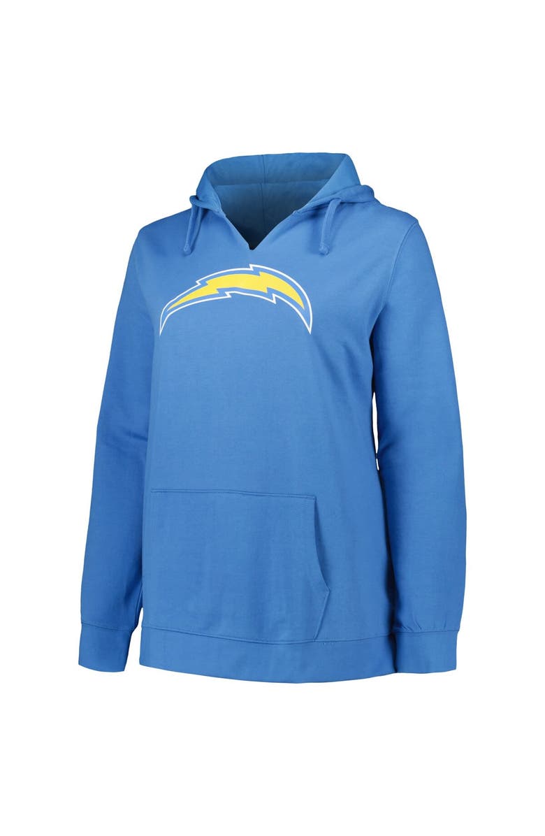 PROFILE Women's Profile Justin Herbert Powder Blue Los Angeles Chargers Plus Size Player Name & Number Pullover Hoodie, Alternate, color, Powder Blue