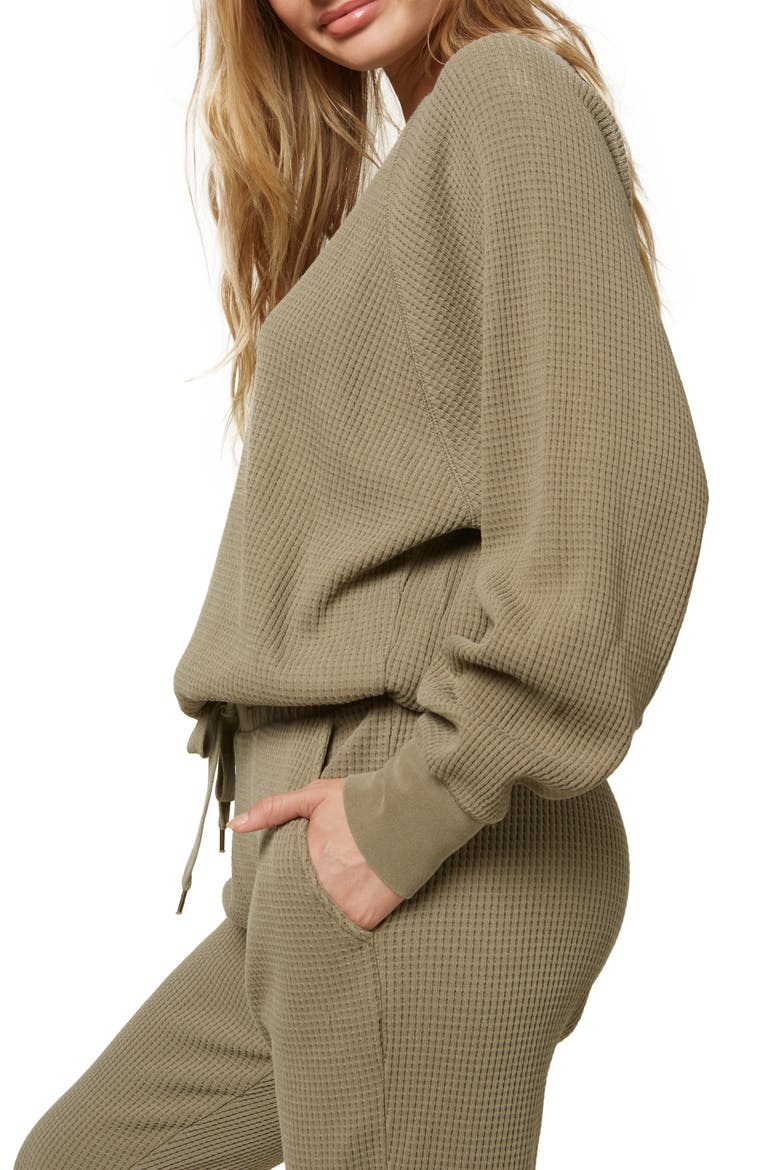 Amadorah Waffle Knit Pullover, Alternate, color, MERMAID
