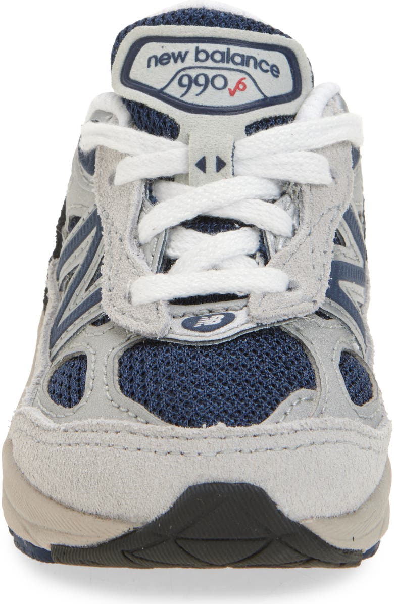 New Balance Kids' 990v6 Sneaker, Alternate, color, Grey Matter/ Team Red