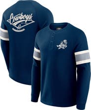 Darius Rucker Collection by Fanatics Men's Darius Rucker Collection by Fanatics Navy Dallas Cowboys Waffle-Knit Raglan Long Sleeve Henley T-Shirt