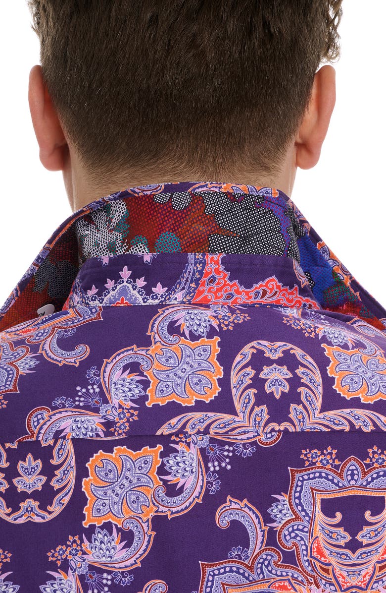 Robert Graham Casino Royale Classic Fit Paisley Print Cotton Button-Up Shirt, Alternate, color,