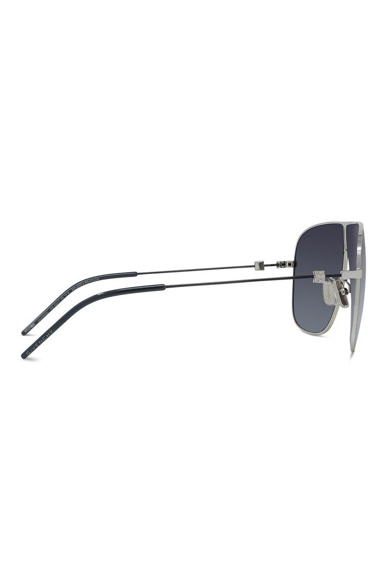 GV Speed 64mm Oversize Gradient Pilot Sunglasses, Alternate, color, SHINY PALLADIUM / SMOKE