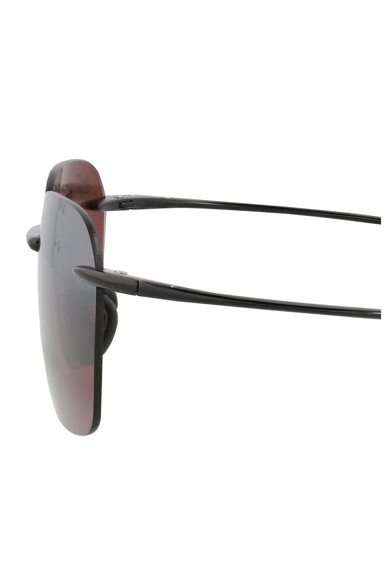 50mm Polarized Gradient Square Sunglasses, Alternate, color, BLACK BLACK ROSE