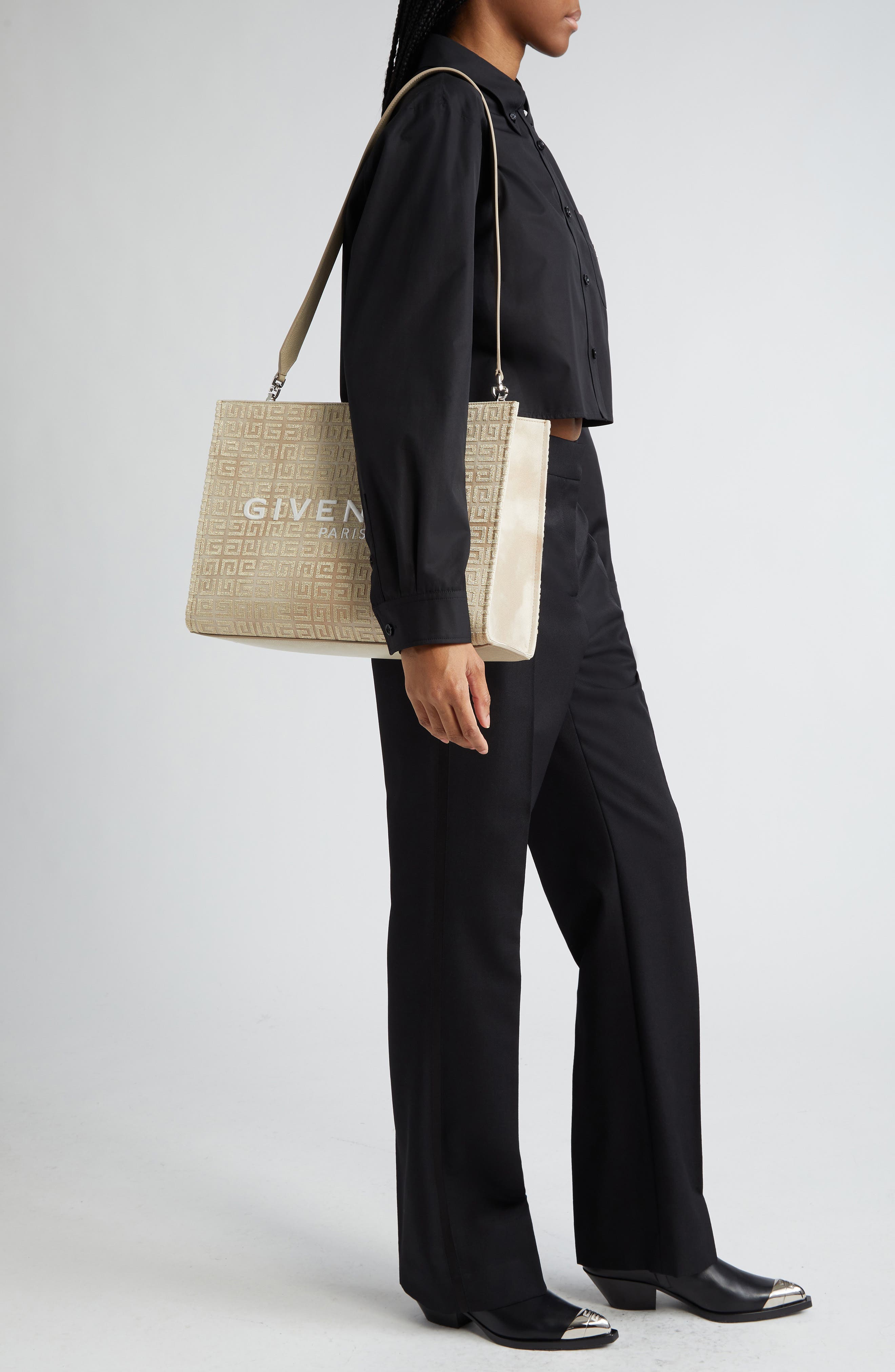 Givenchy Medium G-Tote Canvas Tote, Alternate, color, 