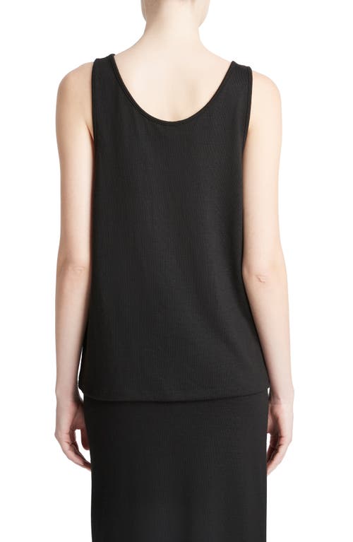 Vince Relaxed Scoop-neck Tank In Black In Black