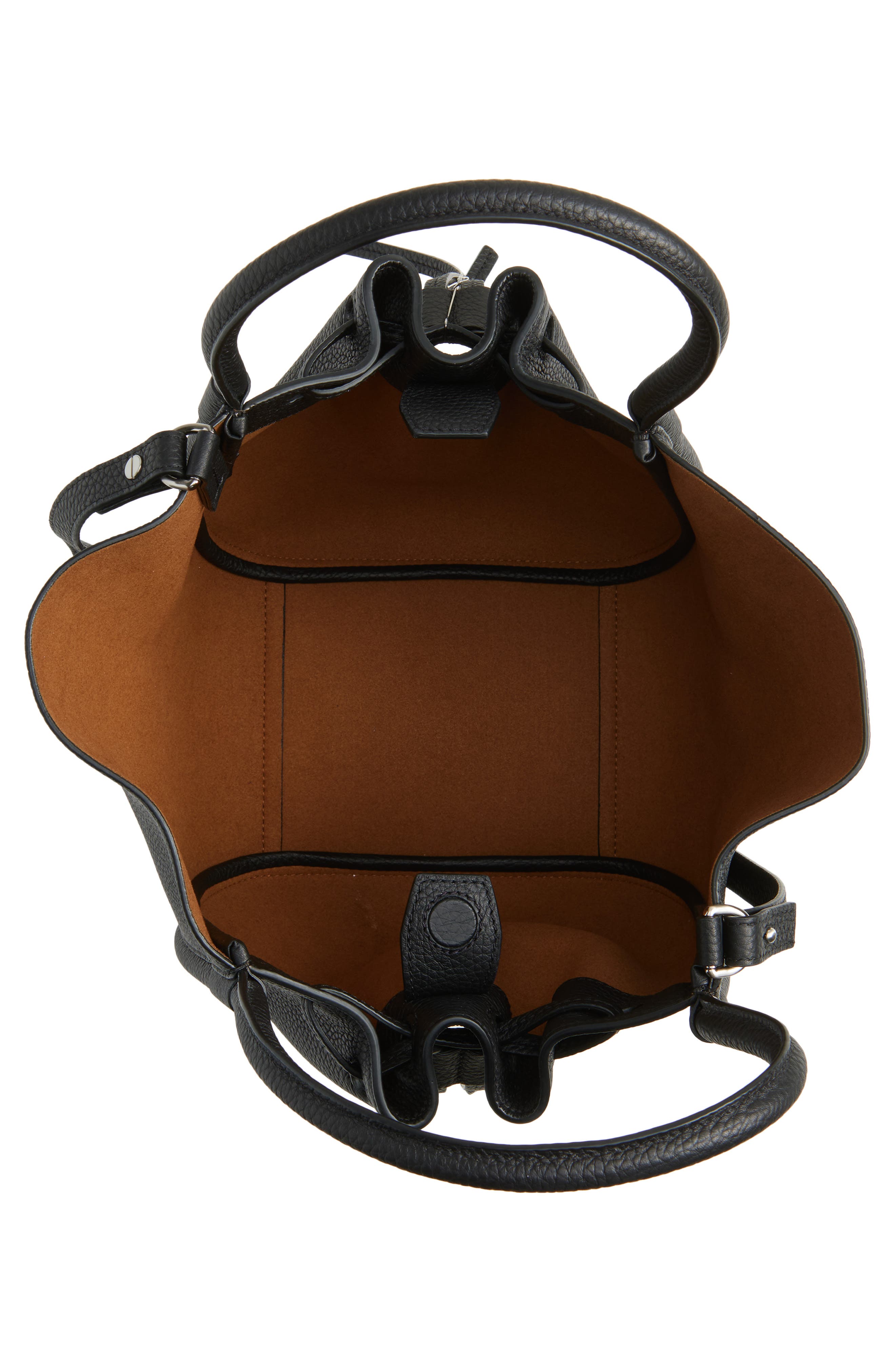 Proenza Schouler Small Ruched Suede Tote, Alternate, color, Black