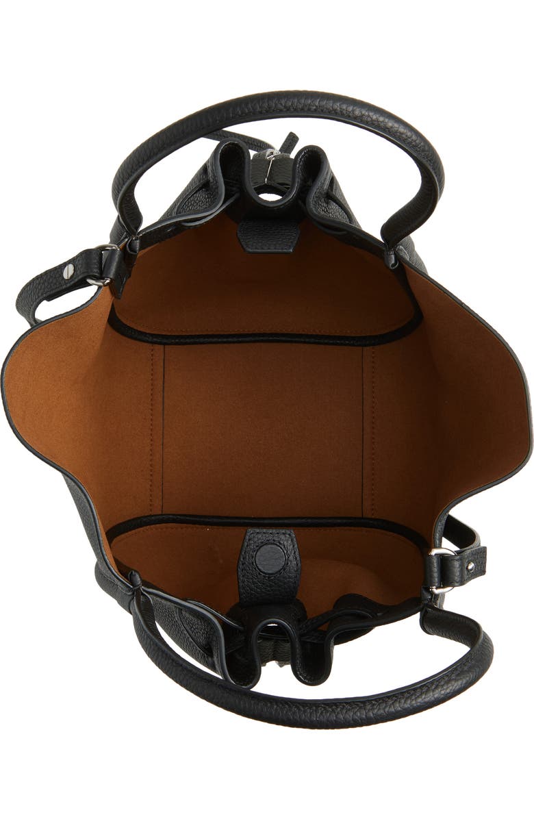 Proenza Schouler Small Ruched Suede Tote, Alternate, color, Black