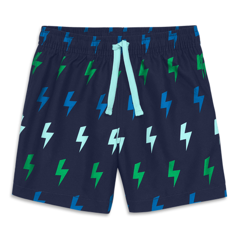 Kids Swim Trunk In Mini Bolts (Toddler, Little Kid, & Big Kid)
