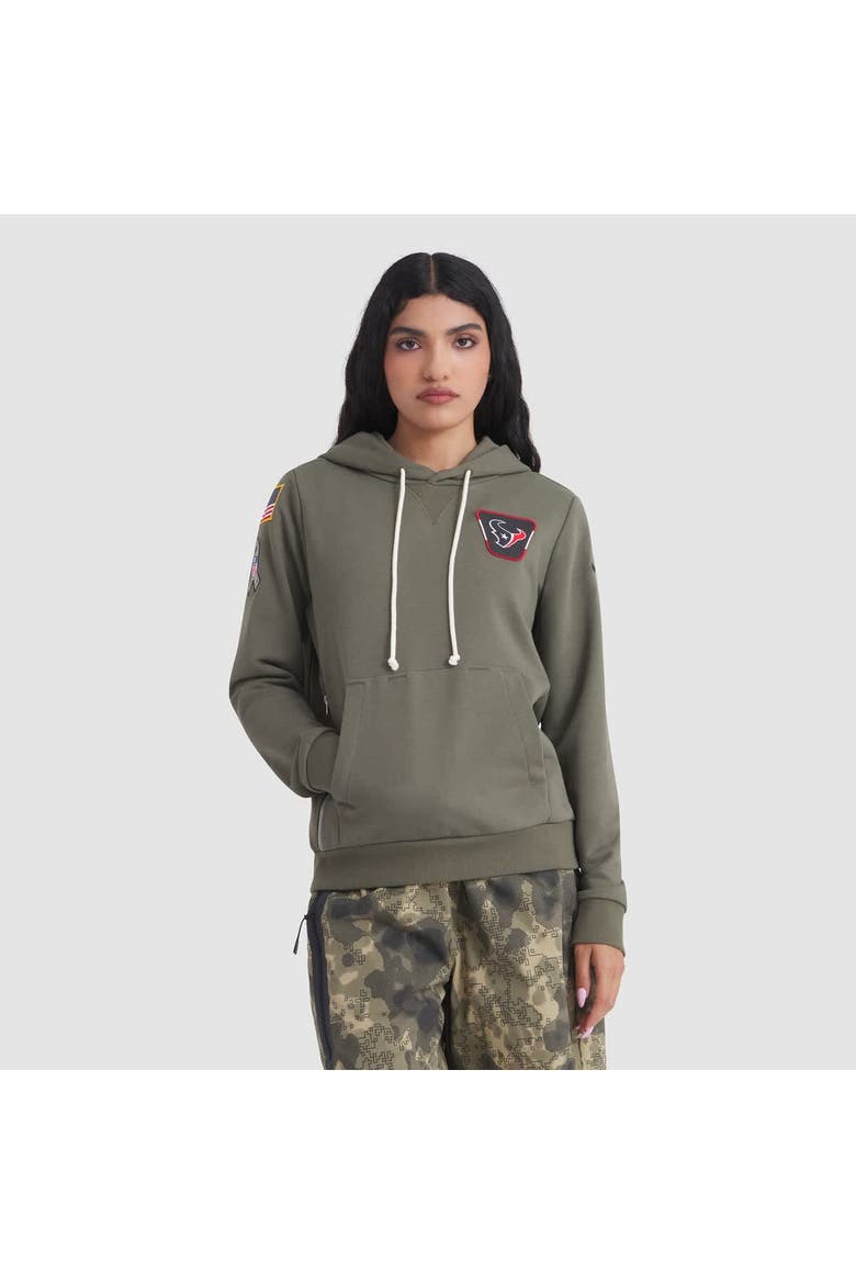Women's Nike Olive Houston Texans 2025 Salute to Service Sideline Standard Issue Dri-FIT Hoodie, Main, color, Olive