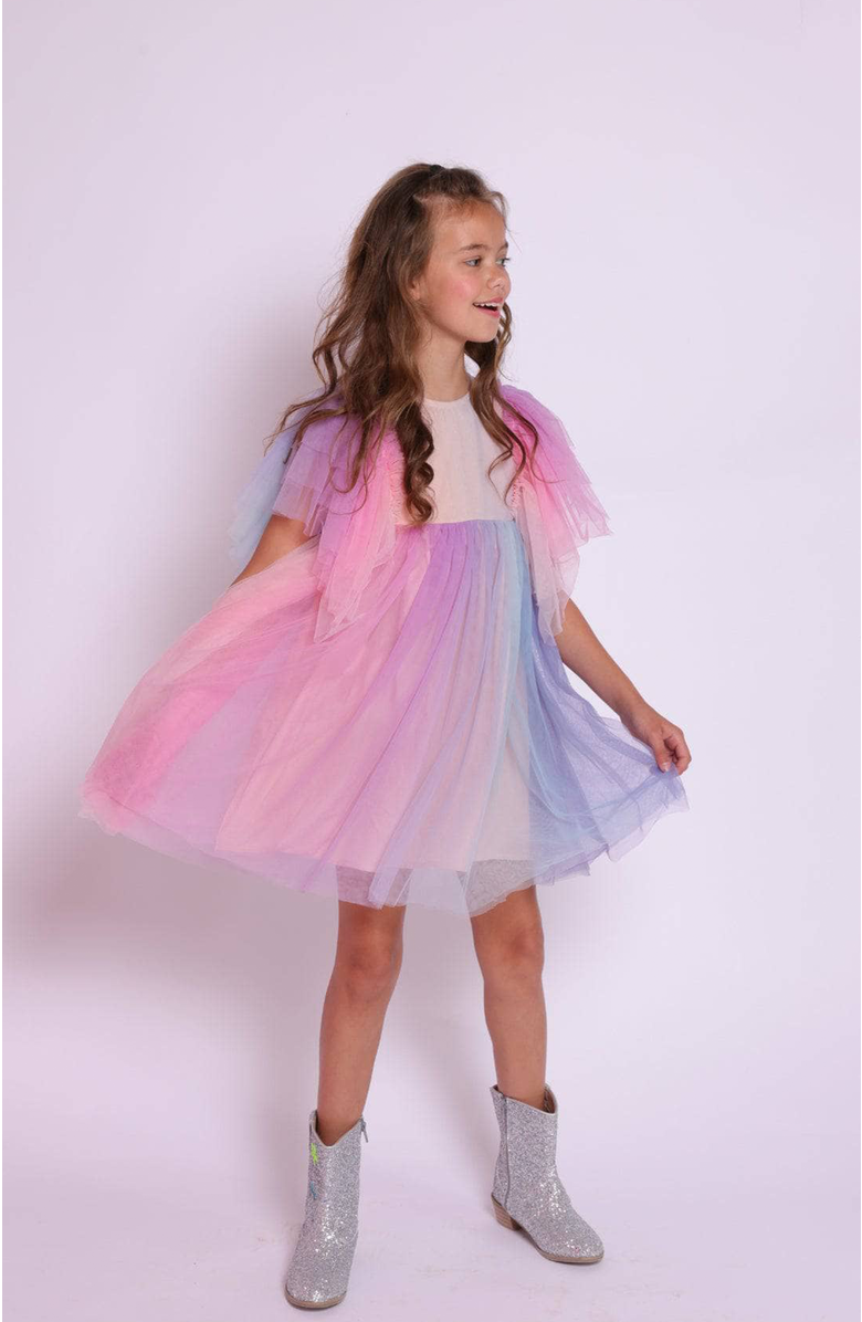 Lola + The Boys Cotton Candy Dream Tulle Dress, Alternate, color, Multicolor