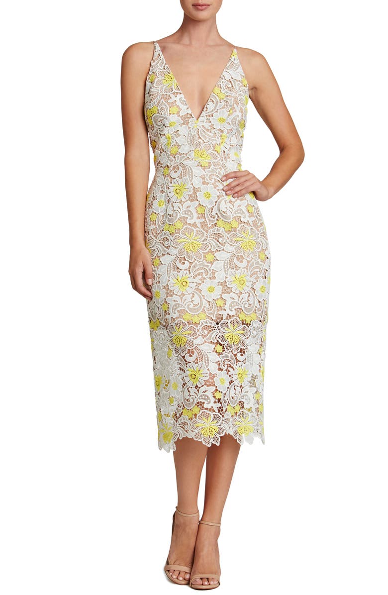 Dress the Population Aurora Floral Midi Dress | Nordstrom