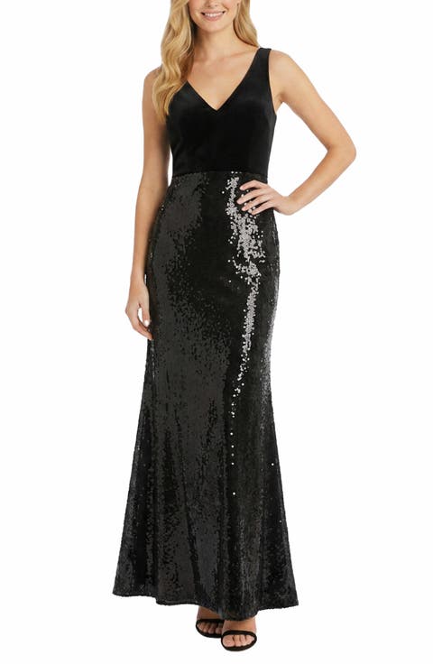 Velvet & Sequin Gown