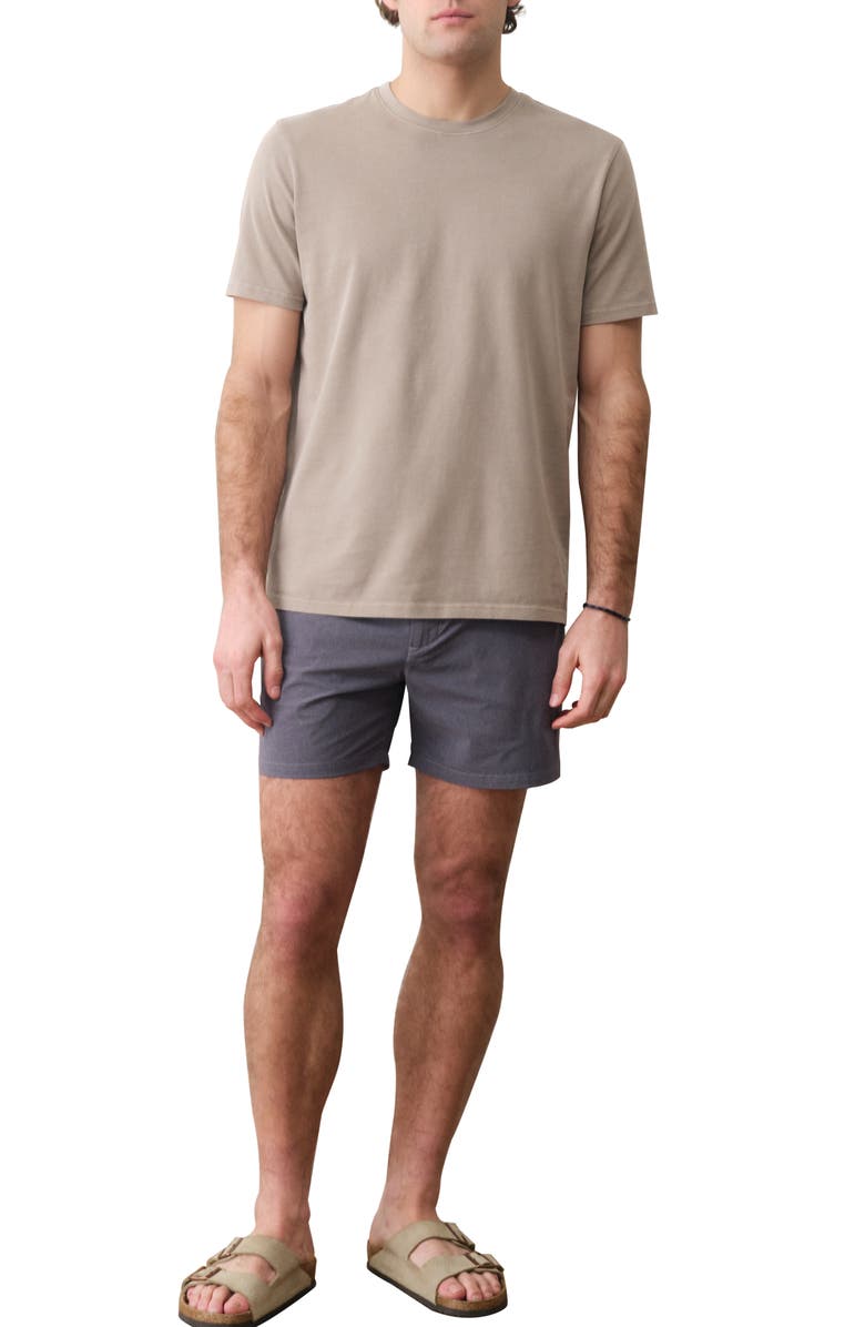 Marine Layer High Five 5-Inch Flat Front Chino Shorts, Alternate, color, Asphalt