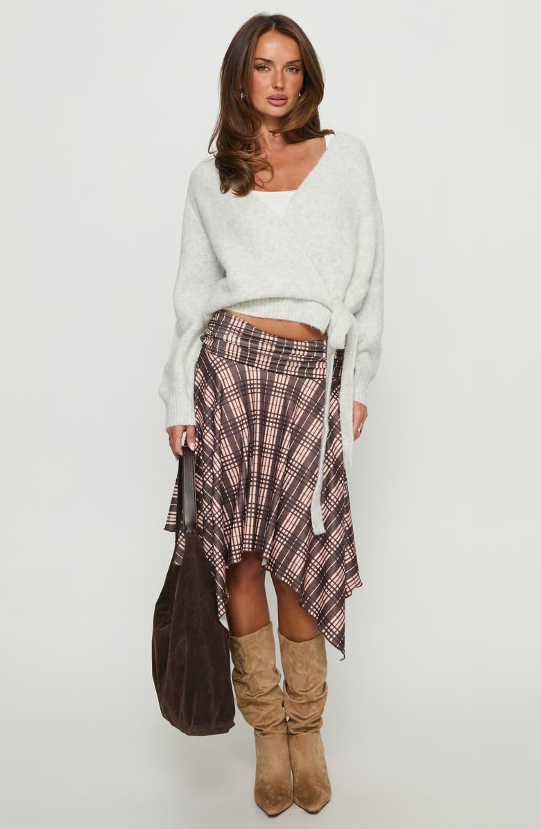 Princess Polly Daelan Wrap Cardigan, Alternate, color, Grey Marle