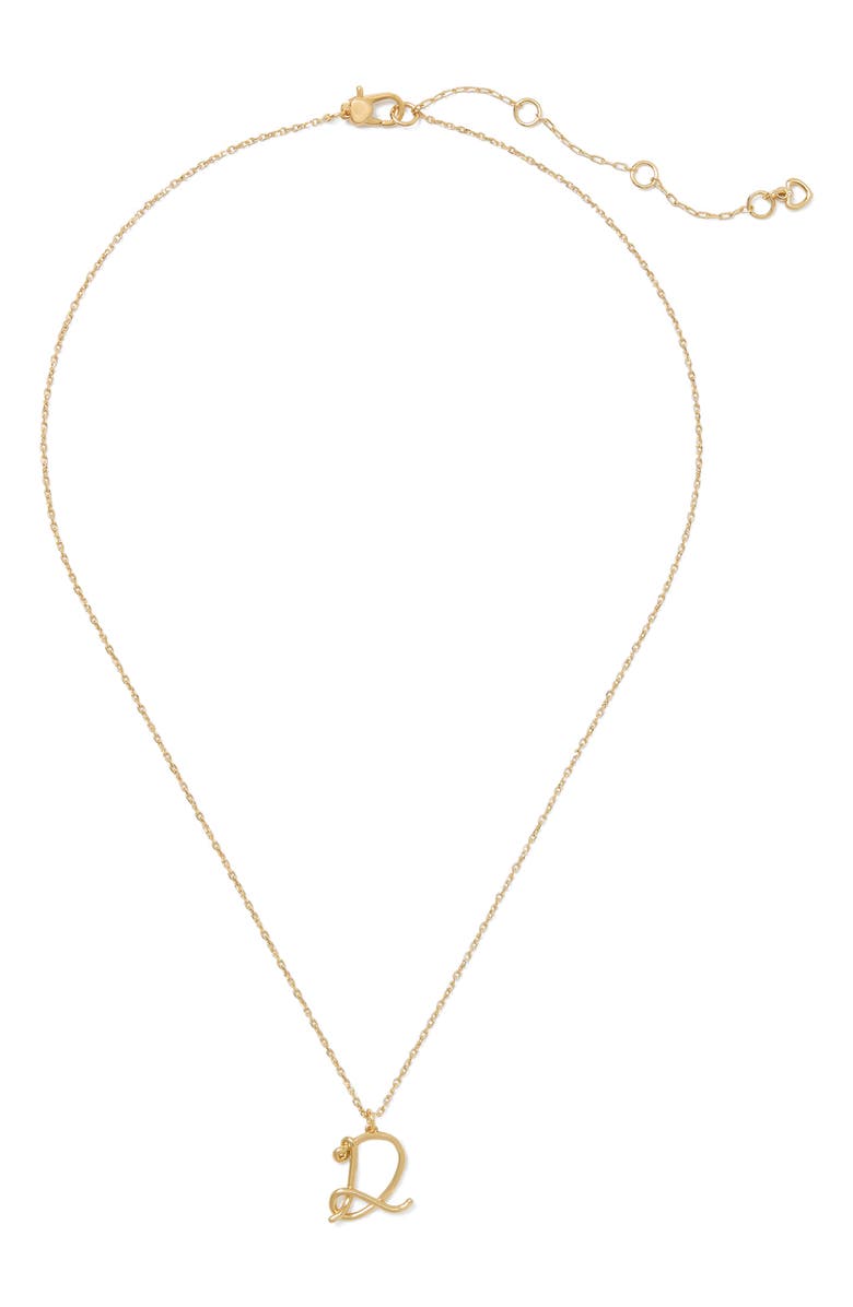 Kate Spade New York initial pendant necklace, Alternate, color, Gold - D