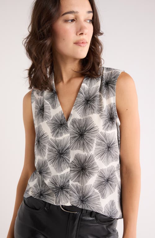 Nordstrom Rack V-neck Sleeveless Woven Shell Top In White